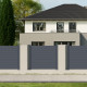 Ogrodzenie aluminiowe w kolorze antracytowym GARDE 190x166 cm - X-Metal