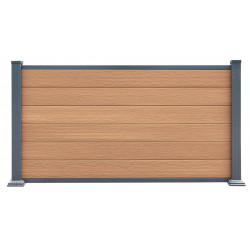 Ogrodzenie kompozytowe Premium 180x95 cm - postarzane drewno - Compolife