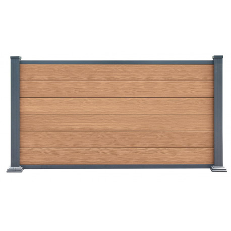 Ogrodzenie kompozytowe Premium 180x95 cm - postarzane drewno - Compolife