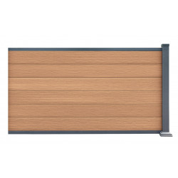 Przedłużenie do ogrodzenia kompozytowego Premium 180x95 cm - postarzane drewno - Compolife