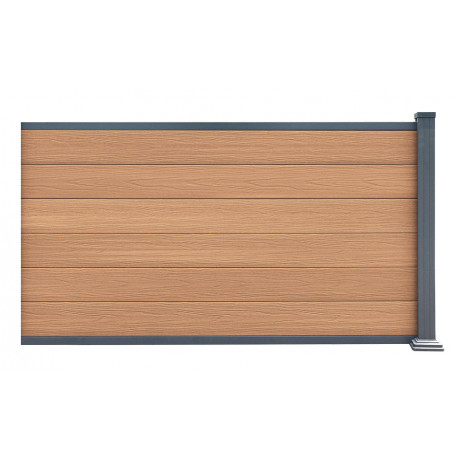 Przedłużenie do ogrodzenia kompozytowego Premium 180x95 cm - postarzane drewno - Compolife