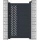 Furtka ogrodzeniowa z nowoczesnego aluminium 100x173cm FANCY GROW - X-Metal