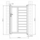 Furtka ogrodzeniowa z nowoczesnego aluminium 100x158cm FANCY GROW - X-Metal