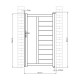 Furtka ogrodzeniowa z nowoczesnego aluminium 100x173cm FANCY GROW - X-Metal