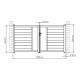 Brama skrzydłowa z nowoczesnego aluminium 300x158cm FANCY GROW - X-Metal