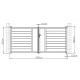Brama skrzydłowa z nowoczesnego aluminium 350x158cm FANCY GROW - X-Metal