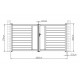 Brama skrzydłowa z nowoczesnego aluminium 350x173cm FANCY GROW - X-Metal