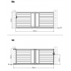 Brama przesuwna z nowoczesnego aluminium 392x158cm FANCY GROW - X-Metal