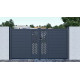 Brama skrzydłowa z nowoczesnego aluminium 392x173cm FANCY GROW - X-Metal