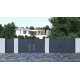 Brama przesuwna z nowoczesnego aluminium 350x158cm FANCY GROW - X-Metal