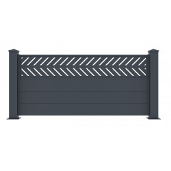 Ogrodzenie aluminiowe w kolorze antracytowym FANCY GROW 190x89 cm - X-Metal