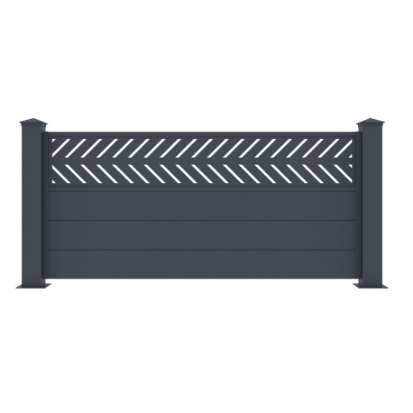 Ogrodzenie aluminiowe w kolorze antracytowym FANCY GROW 190x89 cm - X-Metal