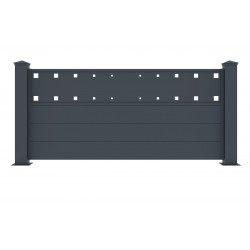 Ogrodzenie aluminiowe w kolorze antracytowym FANCY FILM 190x89 cm - X-Metal