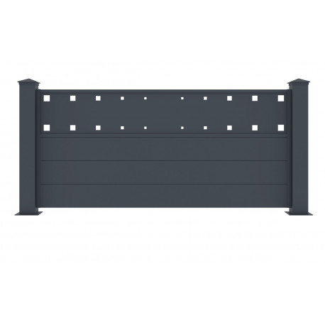 Ogrodzenie aluminiowe w kolorze antracytowym FANCY FILM 190x89 cm - X-Metal