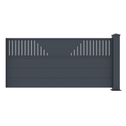 Przedłużenie ogrodzenia aluminiowego w kolorze antracytowym 190x89 cm FANCY TIME - X-METAL