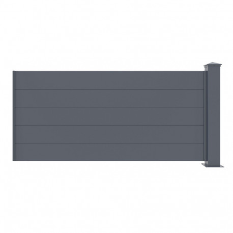 Przedłużenie ogrodzenia aluminiowego GARDE 190x89 cm - X-Metal