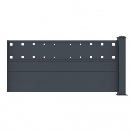 Przedłużenie ogrodzenia aluminiowego 190x89 cm FANCY FILM - X-METAL