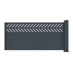 Przedłużenie ogrodzenia aluminiowego w kolorze antracytowym 190x89cm FANCY GROW - X-METAL