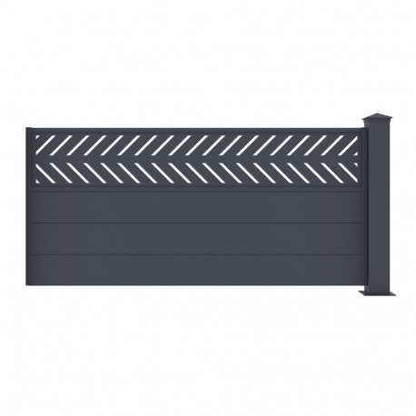 Przedłużenie ogrodzenia aluminiowego w kolorze antracytowym 190x89cm FANCY GROW - X-METAL