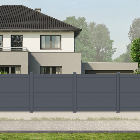Ogrodzenie aluminiowe w kolorze antracytowym GARDE 190x166 cm - X-Metal