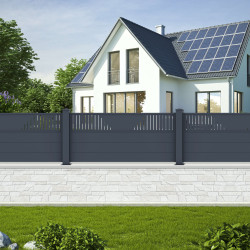Ogrodzenie aluminiowe w kolorze antracytowym FANCY TIME 190x89 cm - X-Metal