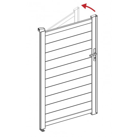 Zestaw adaptacyjny do otwierania na lewą stronę - furtka 173cm - X-Metal