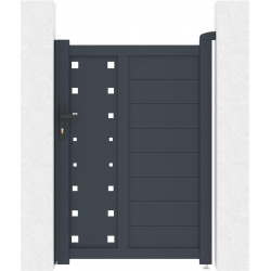Furtka ogrodzeniowa z nowoczesnego alumnium FANCY FILM 100x142 cm - X-Metal