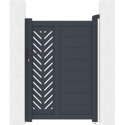 Furtka ogrodzeniowa z nowoczesnego aluminium FANCY GROW 100x142 cm - X-Metal