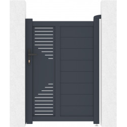 Furtka ogrodzeniowa z nowoczesnego aluminium FANCY TIME 100x142 cm - X-Metal