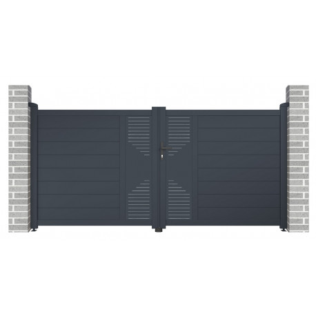 Aluminiowa brama skrzydłowa 300x142cm FANCY TIME - X-Metal