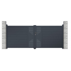 Aluminiowa brama skrzydłowa 350x142 cm FANCY TIME - X-Metal