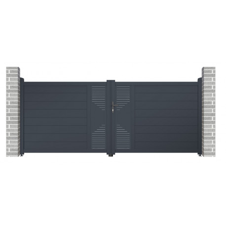 Aluminiowa brama skrzydłowa 350x142 cm FANCY TIME - X-Metal