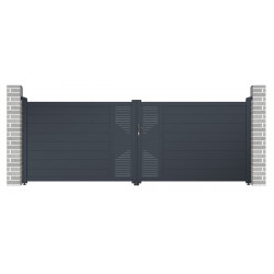 Aluminiowa brama skrzydłowa 392x142 cm FANCY TIME - X-Metal
