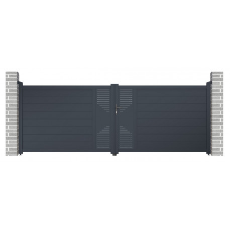 Aluminiowa brama skrzydłowa 392x142 cm FANCY TIME - X-Metal