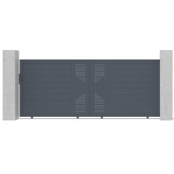 Aluminiowa brama przesuwna 350x142 cm FANCY TIME - X-Metal