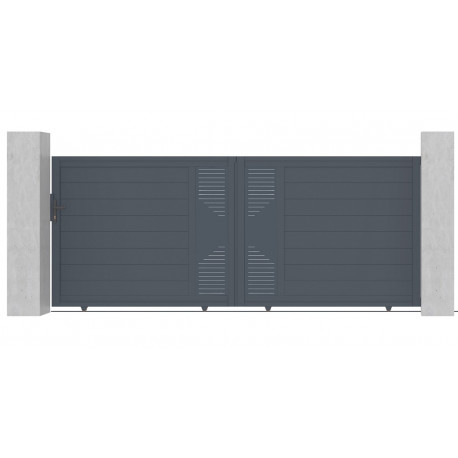 Aluminiowa brama przesuwna 350x142 cm FANCY TIME - X-Metal
