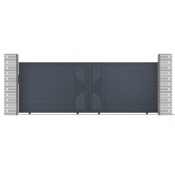 Aluminiowa brama przesuwna 392x142 cm FANCY TIME - X-Metal