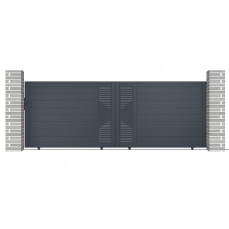 Aluminiowa brama przesuwna 392x142 cm FANCY TIME - X-Metal