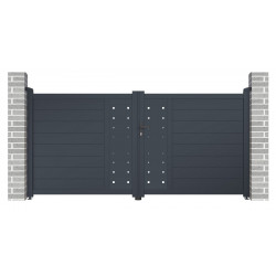 Aluminiowa brama skrzydłowa FANCY FILM 300x142 cm - X-Metal
