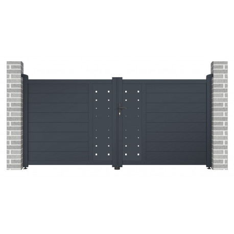 Aluminiowa brama skrzydłowa FANCY FILM 300x142 cm - X-Metal