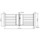 Aluminiowa brama skrzydłowa 350x142 cm FANCY GROW - X-Metal