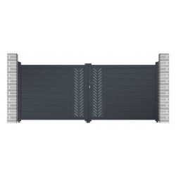 Aluminiowa brama skrzydłowa 350x142 cm FANCY GROW - X-Metal