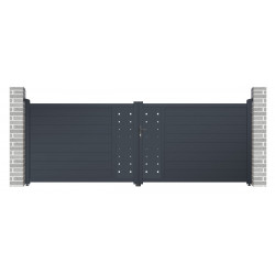 Aluminiowa brama skrzydłowa FANCY FILM 392x142 cm - X-Metal