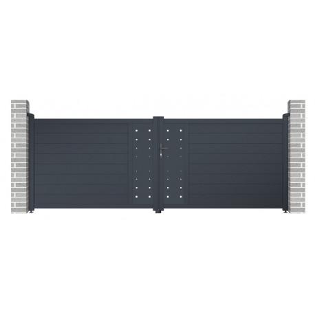 Aluminiowa brama skrzydłowa FANCY FILM 392x142 cm - X-Metal