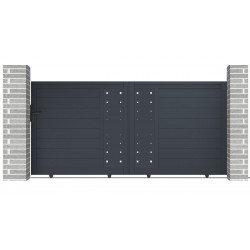 FANCY FILM 300x142 cm aluminiowa brama przesuwna - X-Metal