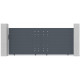 Brama przesuwna z nowoczesnego aluminium FANCY FILM 350x142 cm - X-Metal