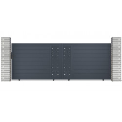 Aluminiowa brama przesuwna FANCY FILM 392x142 cm - X-Metal