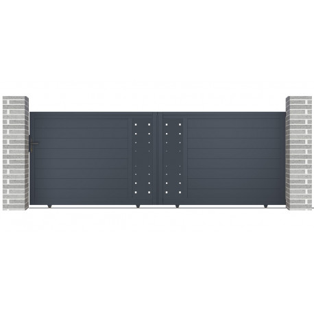 Aluminiowa brama przesuwna FANCY FILM 392x142 cm - X-Metal