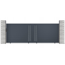 Aluminiowa brama przesuwna 392x142 cm FANCY GROW - X-Metal