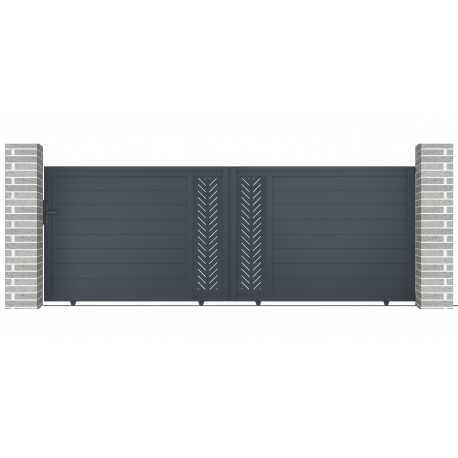 Aluminiowa brama przesuwna 392x142 cm FANCY GROW - X-Metal